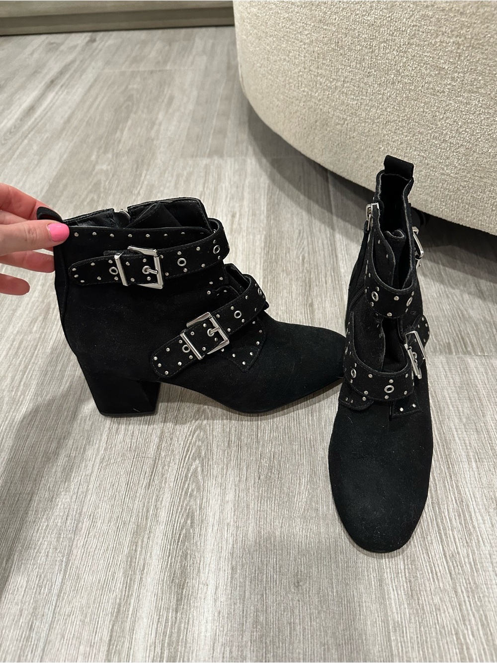 Rebecca Minkoff black suede booties / NWT